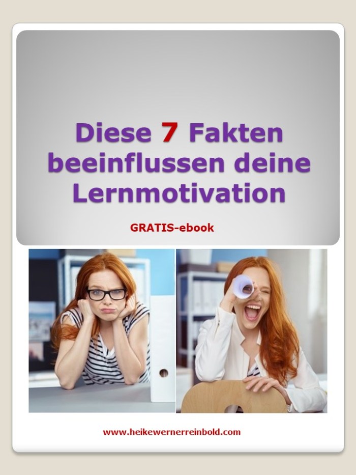 Sieben Fakten für deine Lernmotivation.Deckblatt